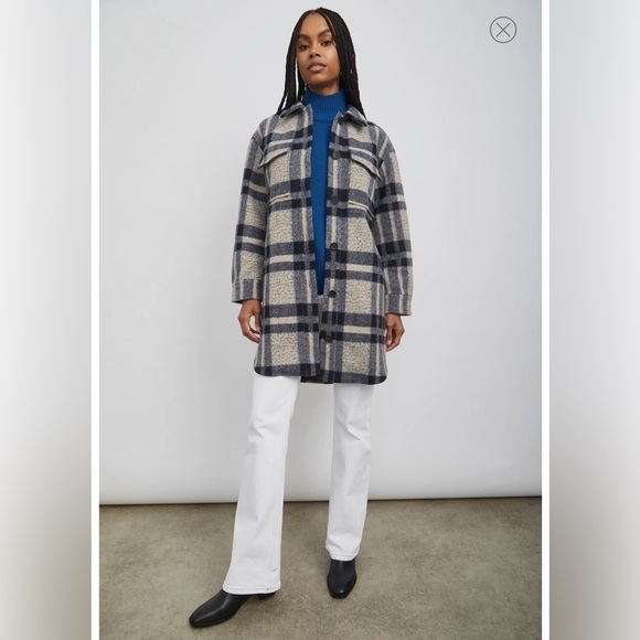 Rails Jaro Jacket Plaid Oversized Buffalo Print Coat Cozy Shacket L - Picture 3 of 14